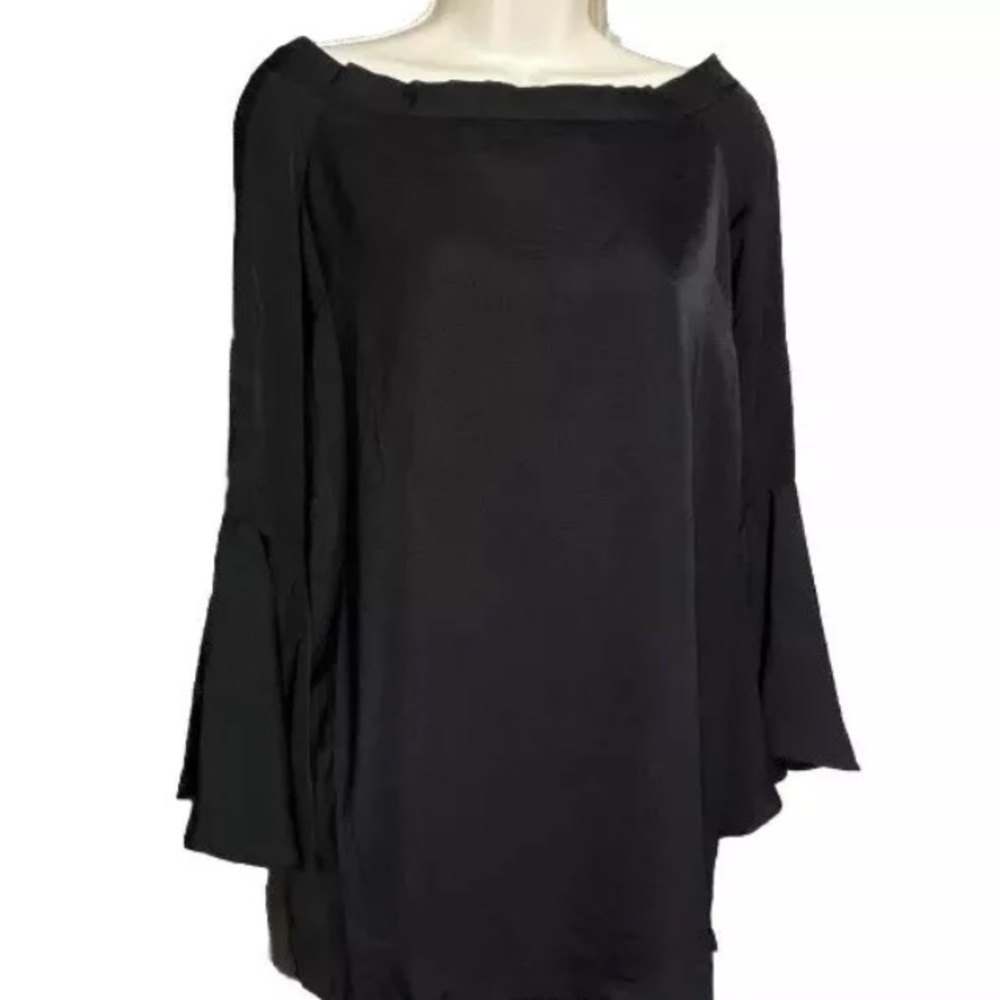 Philosophy S Bell Sleeve Blouse Tunic Black Off Shoulder Pullover Top Witch Goth